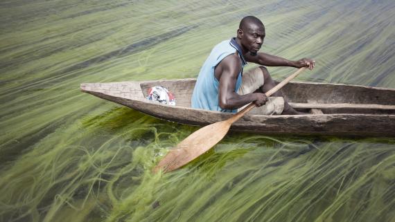 A man sailing