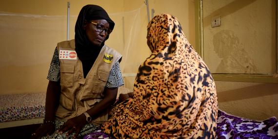 A displaced woman who denounced a case of gender-based violence (GBV) against her daughter at the One Stop Center in Gao