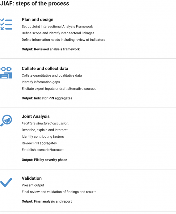 Joint Intersectoral Analysis Framework - Steps of the process
